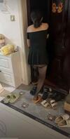 她弟来家里媳妇穿这样去开门0