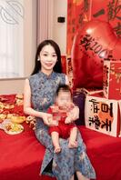 孕妇人妻李小葱生完孩子100天后紧接着换上了旗袍2