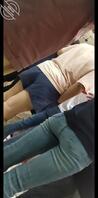 路上偷拍随拍牛仔裤