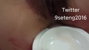 （太原母狗）内射中出以后收集精液再吞下