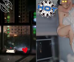 晚上趁姐姐熟睡，抓住机会偷偷拍照