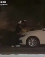 打野！濮阳华府山水引擎盖激战 一男一女车上激情视频火爆流出0
