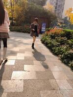 冬日街拍黑丝白丝、JK嫩妹0