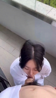 骚母狗阳台口交