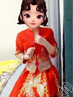 就喜欢把逼露出来---美女穿着新娘子喜服，自慰给你看！2