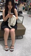 鞋店极品黑裙小姐姐。0