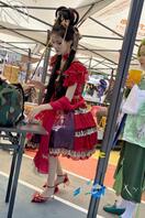 红裙cos小姐姐，超薄肉丝