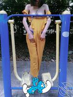 静姐下班露出了，健身器材成为了我的辅助工具！0