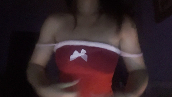 【原创】骚宝红色抹胸自摸