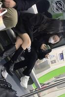 抄底肉丝长靴美女0