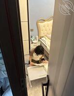 女儿马上考试了每天都复习到很晚，老父亲只能帮忙缓解下压力0