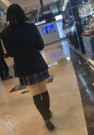 原创抄底 抄底高颜值jk过膝袜少女2