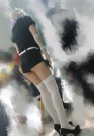 小漫展跟拍白丝coser美腿