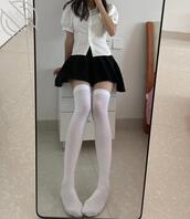 （河南）新买的白丝袜到了，搭配着裙子。想穿着被哥哥操。哥哥喜欢吗？用力操0