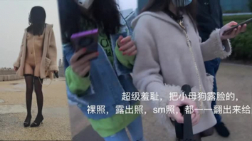 【露出任务】让女金主带母狗出来露出，被路人搭讪，小母狗挑逗路人