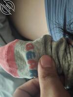 妹妹闺蜜的灰色原味袜子0