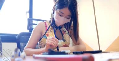 [原始视频]作为书法家，她的阴部是名妓。0