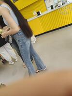 紧身牛仔裤美女0