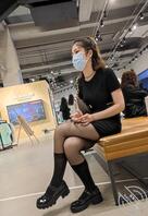 黑色连衣短裙丝袜小姐姐1