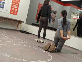 健身房短发眼镜瑜伽裤1