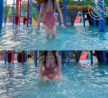 今天和闺蜜去玩水水了，秀一波身材，哥哥们关注点起来，继续更新2