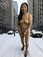 风雪中露出的熟女人妻1