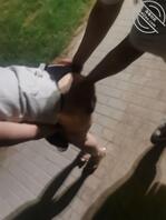 大奶小姨子约了个小奶狗，一起吃两根鸡巴，野外露出狂操2