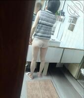 嫂子早上穿着透明内裤出去见客户了，没机会干等晚上回来0