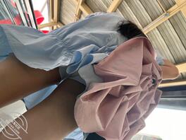 上班途中发现的蓝衣小姐姐2