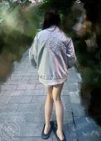 16.带着老婆在小区地下车库玩电动棒，好多车好多人啊。0