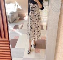 长裙真皮高跟鞋，味道很好闻1