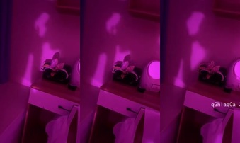 拉上窗帘的投影