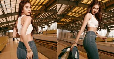 月台惊见&ldquo;性感小昆凌&rdquo;，紧致细腰搭&ldquo;逆天长腿&rdquo;超级诱人！