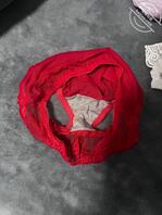 骚妈抹胸红色蕾丝内裤2