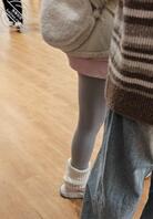 肉腿灰色瑜伽裤1