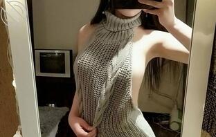 我好喜欢露背毛衣啊1