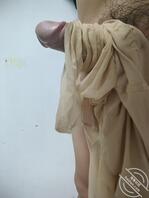 给丈母娘的丝袜撕开个小洞，把鸡巴套进去，别提有多爽了，撸一发2