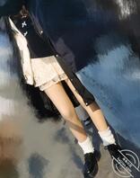 校园街拍眼镜婊的光腿神器美腿1